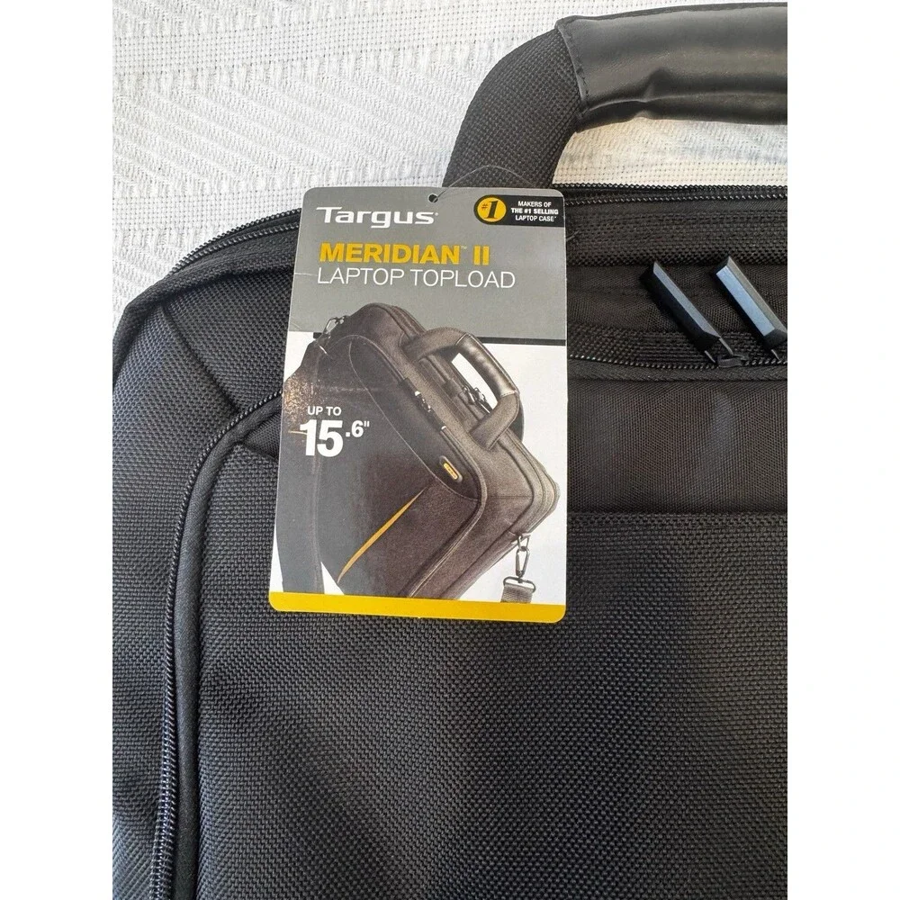 Targus Meridian II Laptop Topload Bag 15.6” Black Briefcase Shoulder Strap NWT